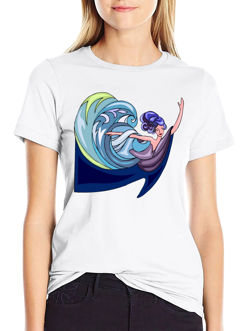 Ocean Wave Maiden Graphic T-Shirt