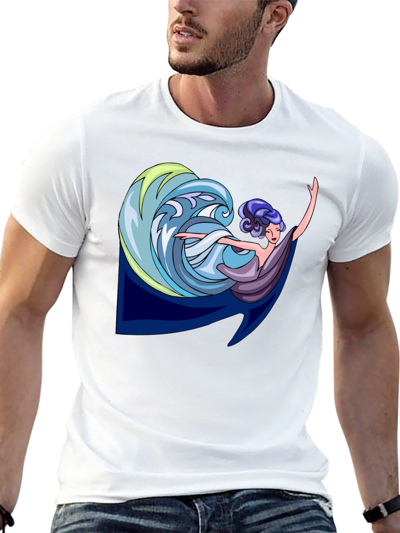 Ocean Wave Maiden Graphic T-Shirt