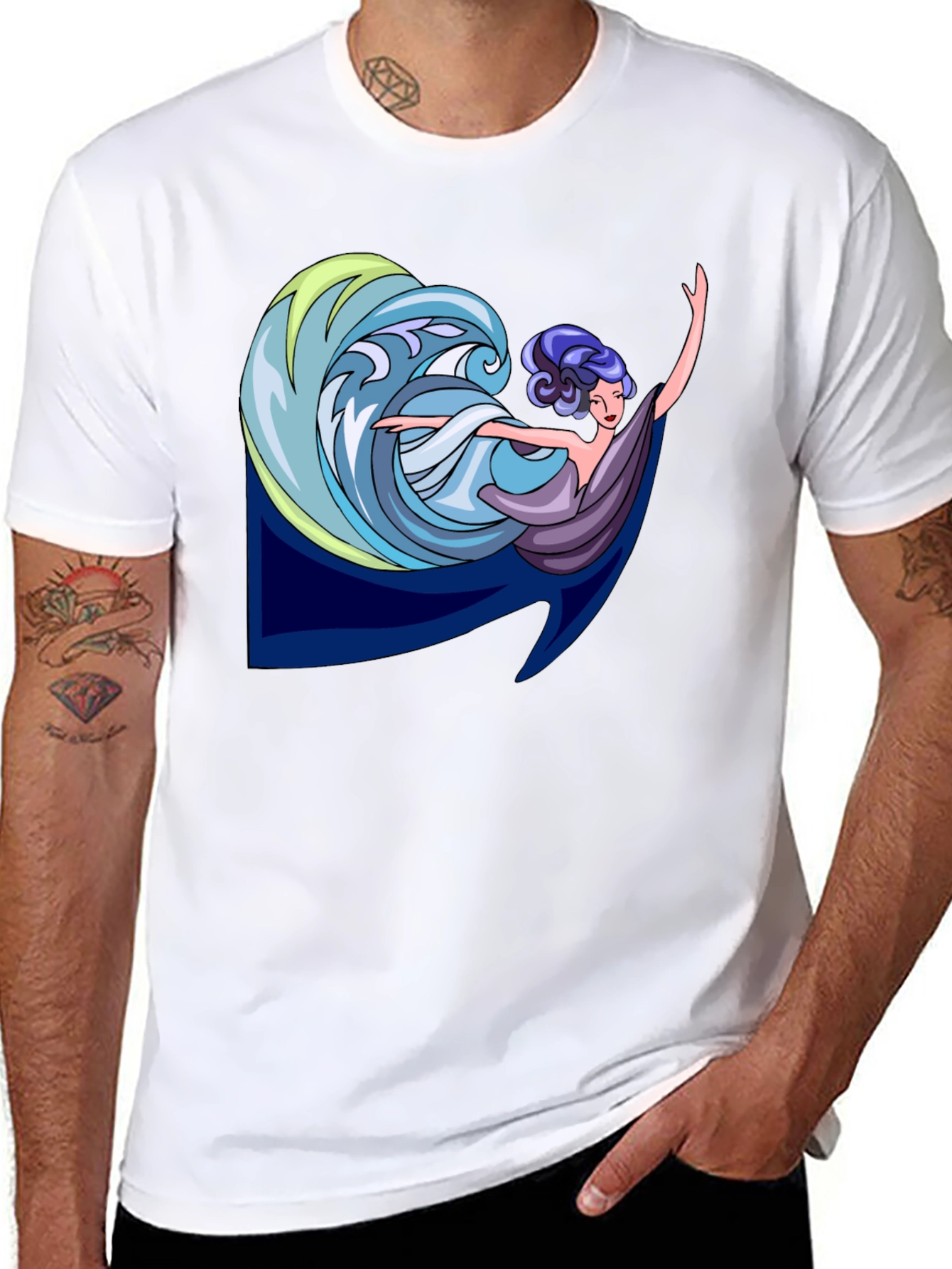 Ocean Wave Maiden Graphic T-Shirt