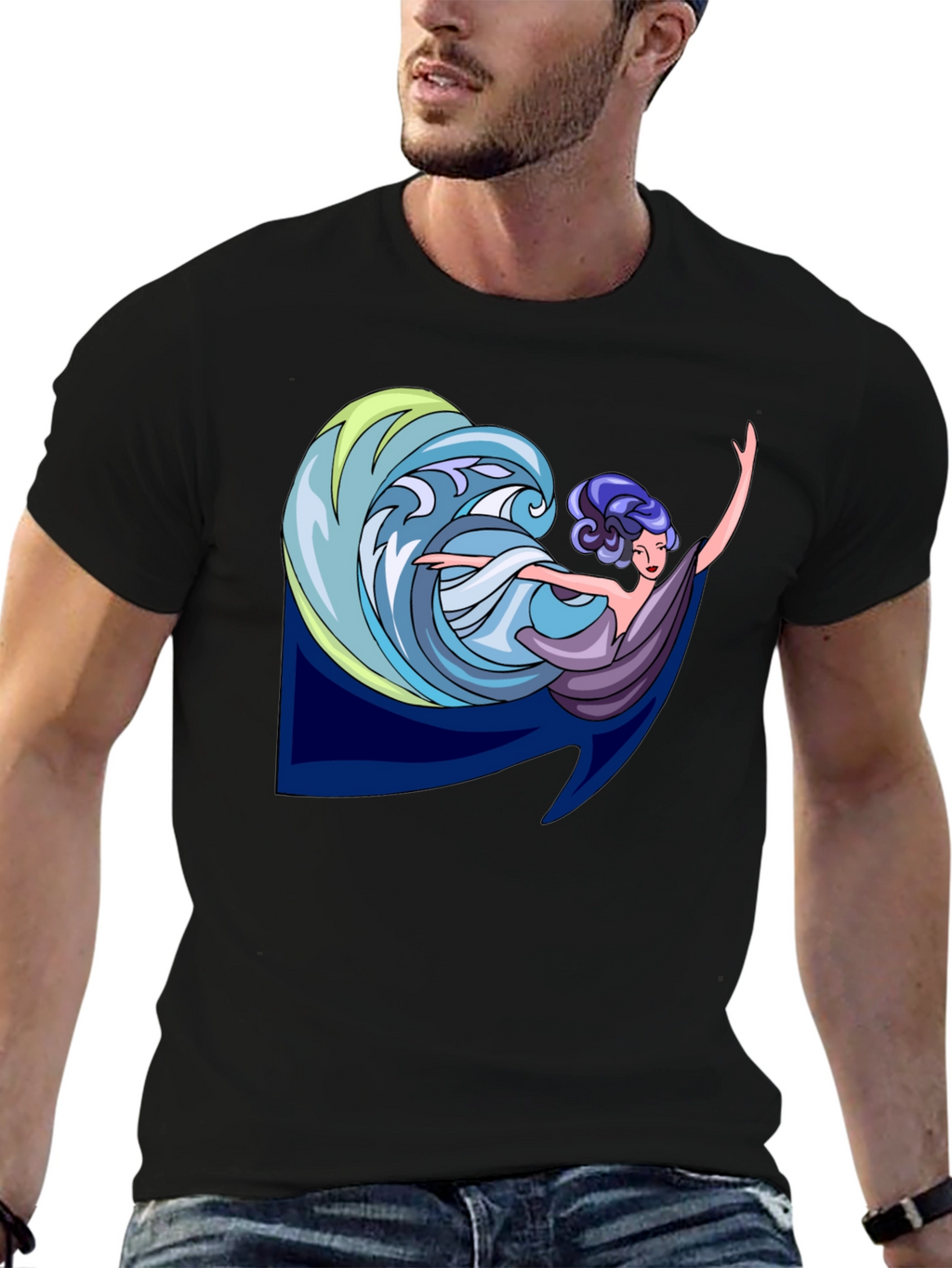 Ocean Wave Maiden Graphic T-Shirt