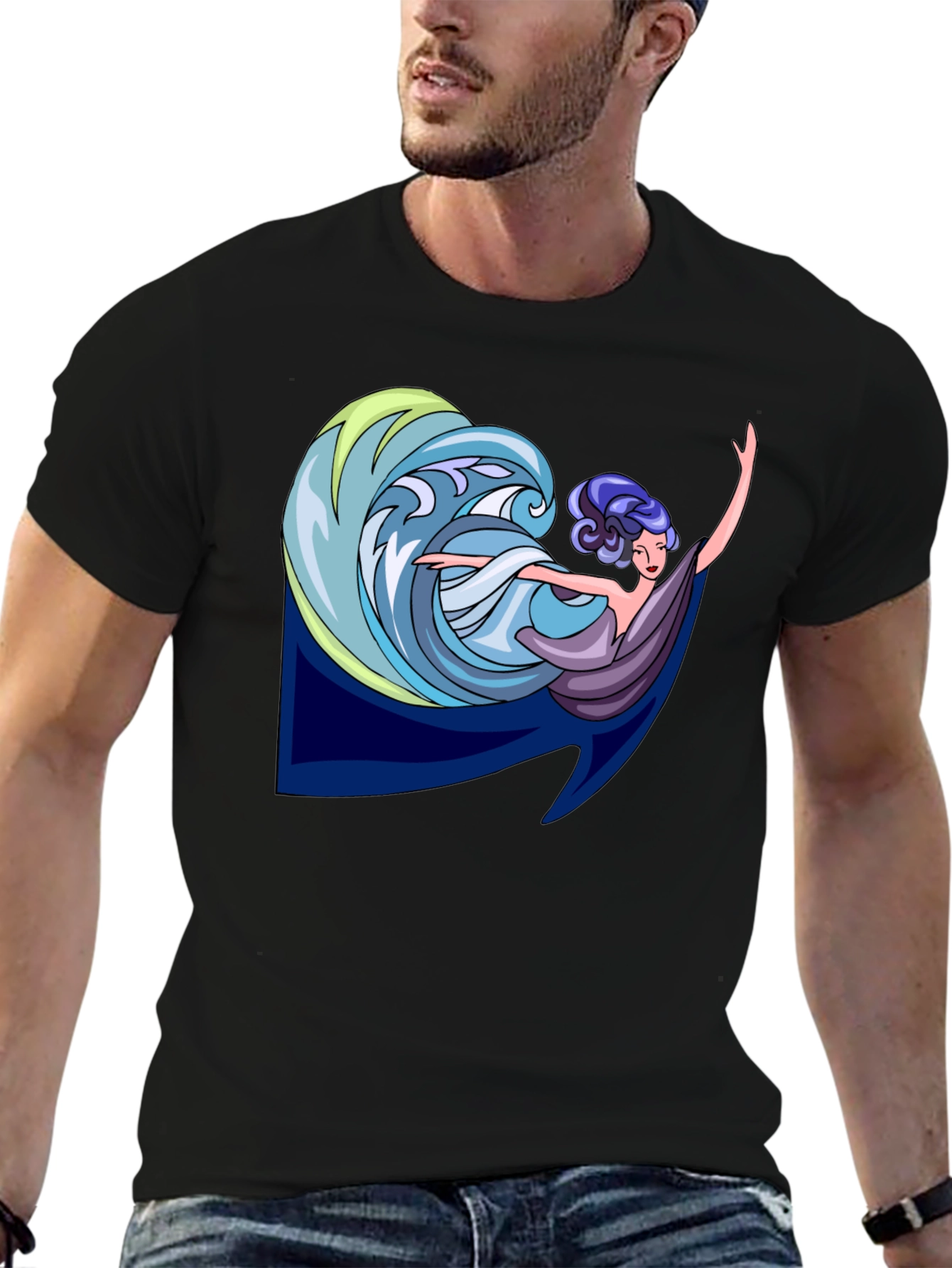 Ocean Wave Maiden Graphic T-Shirt
