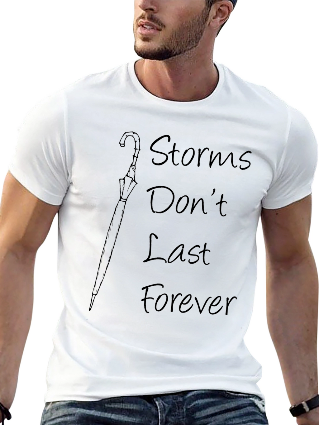 Storms Dont Last Forever Black Graphic Tee