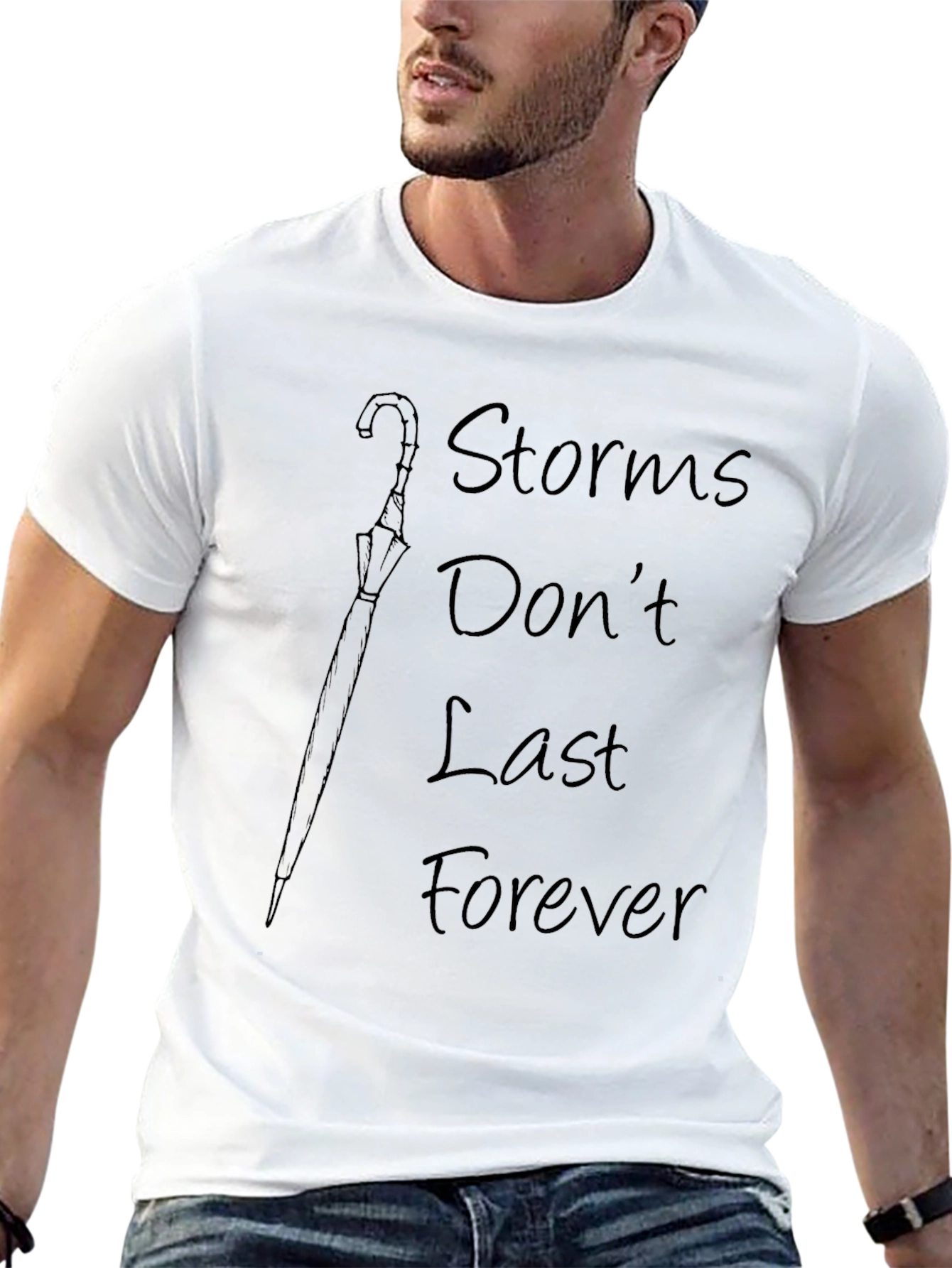Storms Dont Last Forever Black Graphic Tee