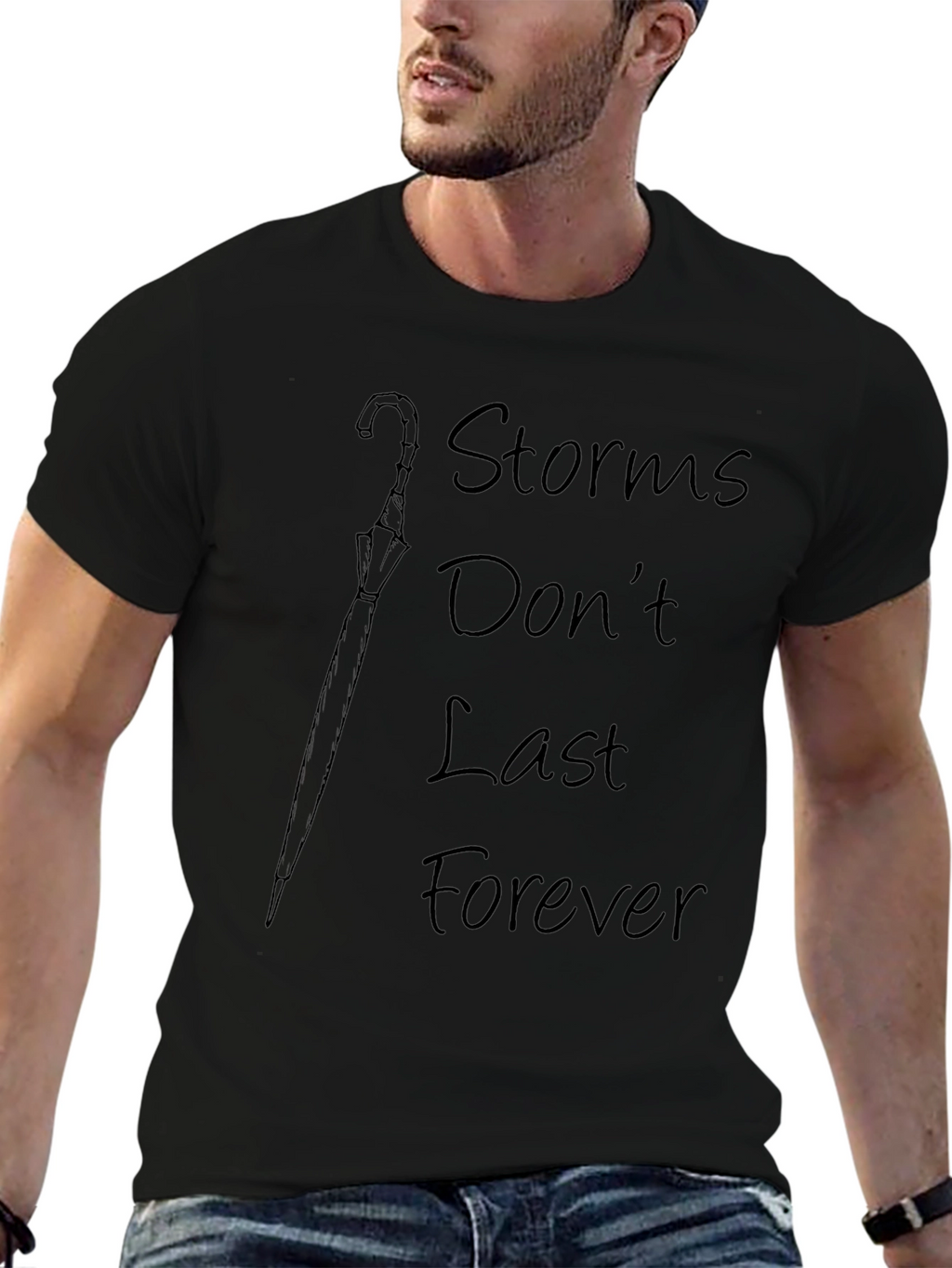 Storms Dont Last Forever Black Graphic Tee