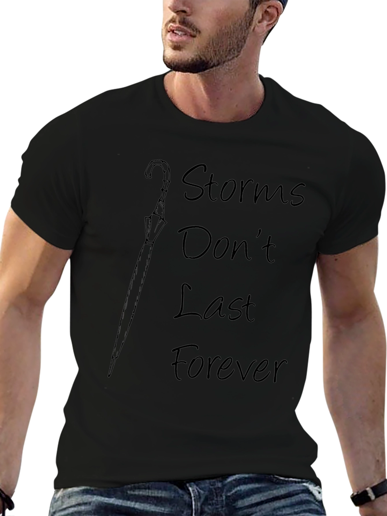 Storms Dont Last Forever Black Graphic Tee