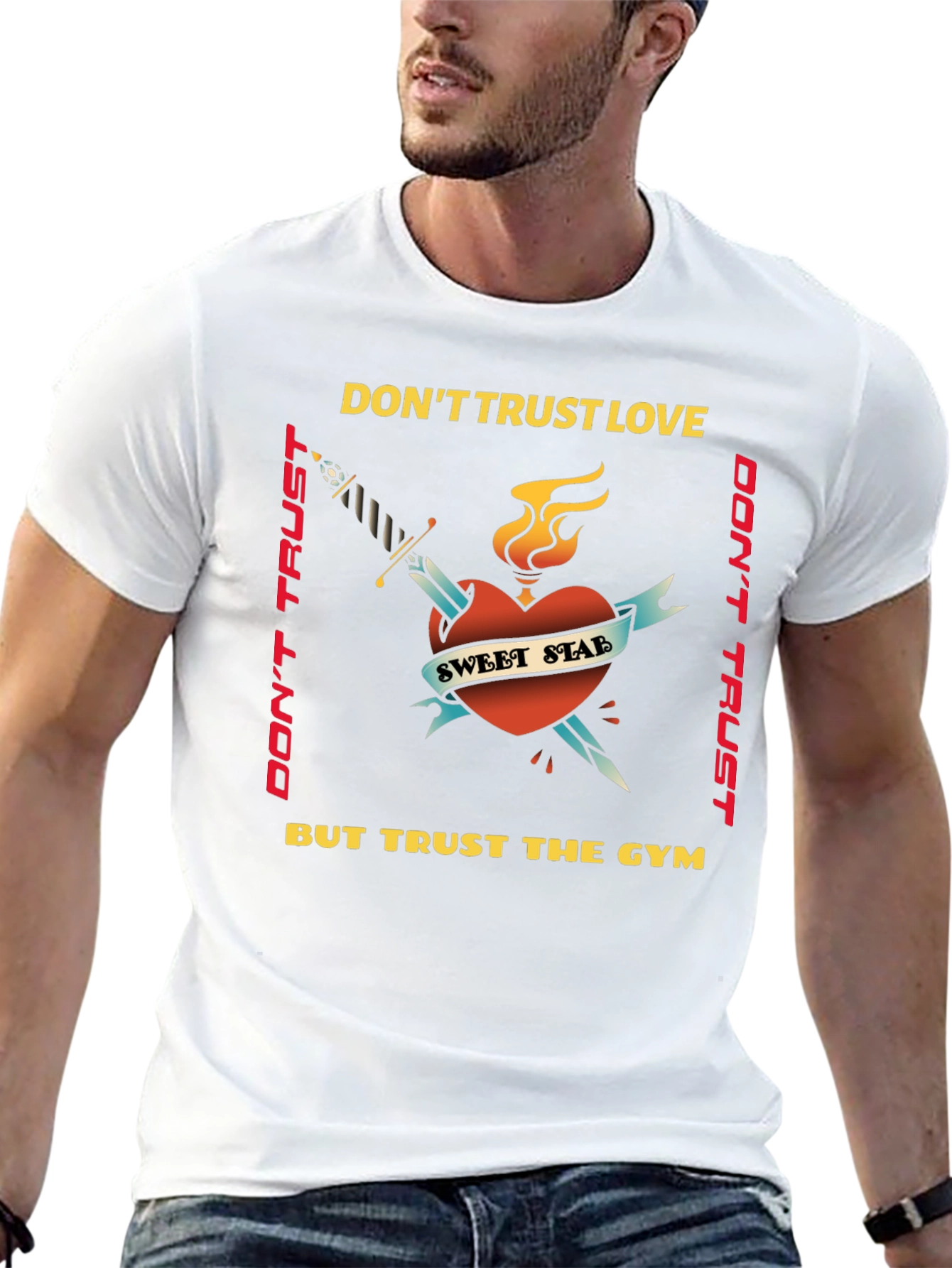 Dont Trust Love Trust Gym Graphic Tee