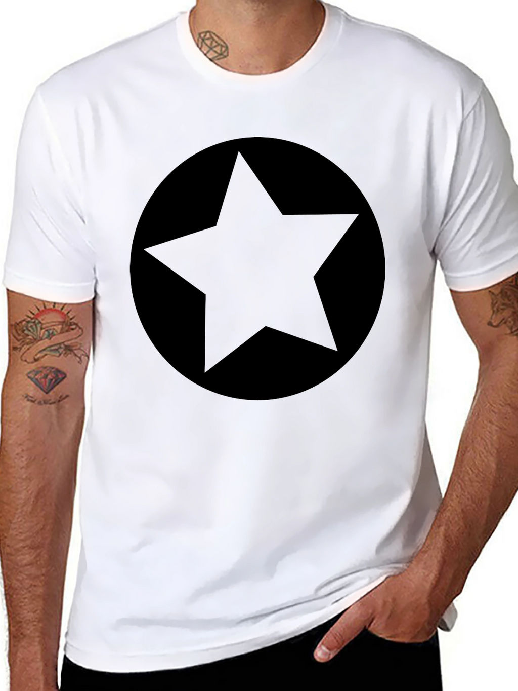 Black Star Graphic Tee - Stylish & Edgy