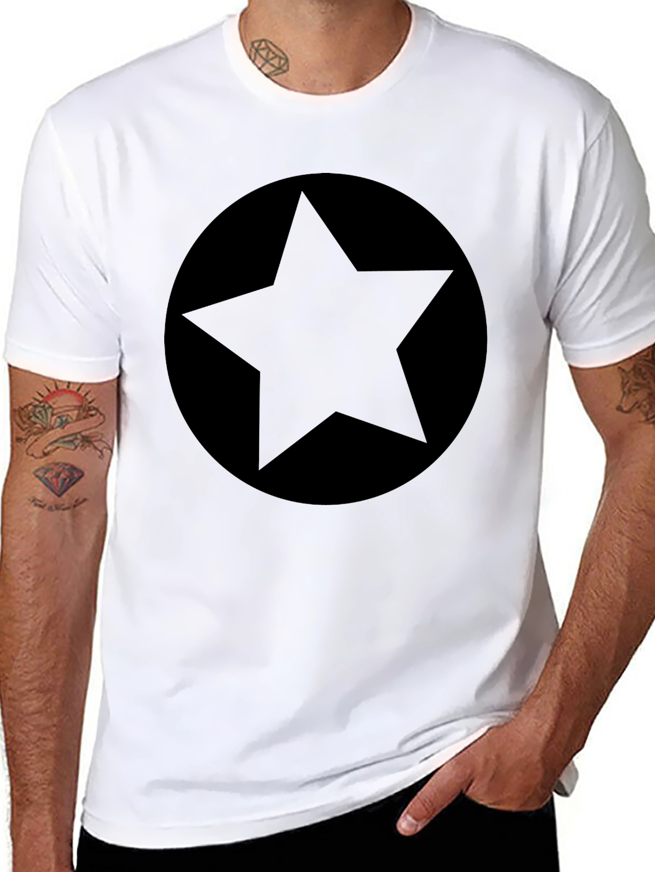 Black Star Graphic Tee - Stylish & Edgy