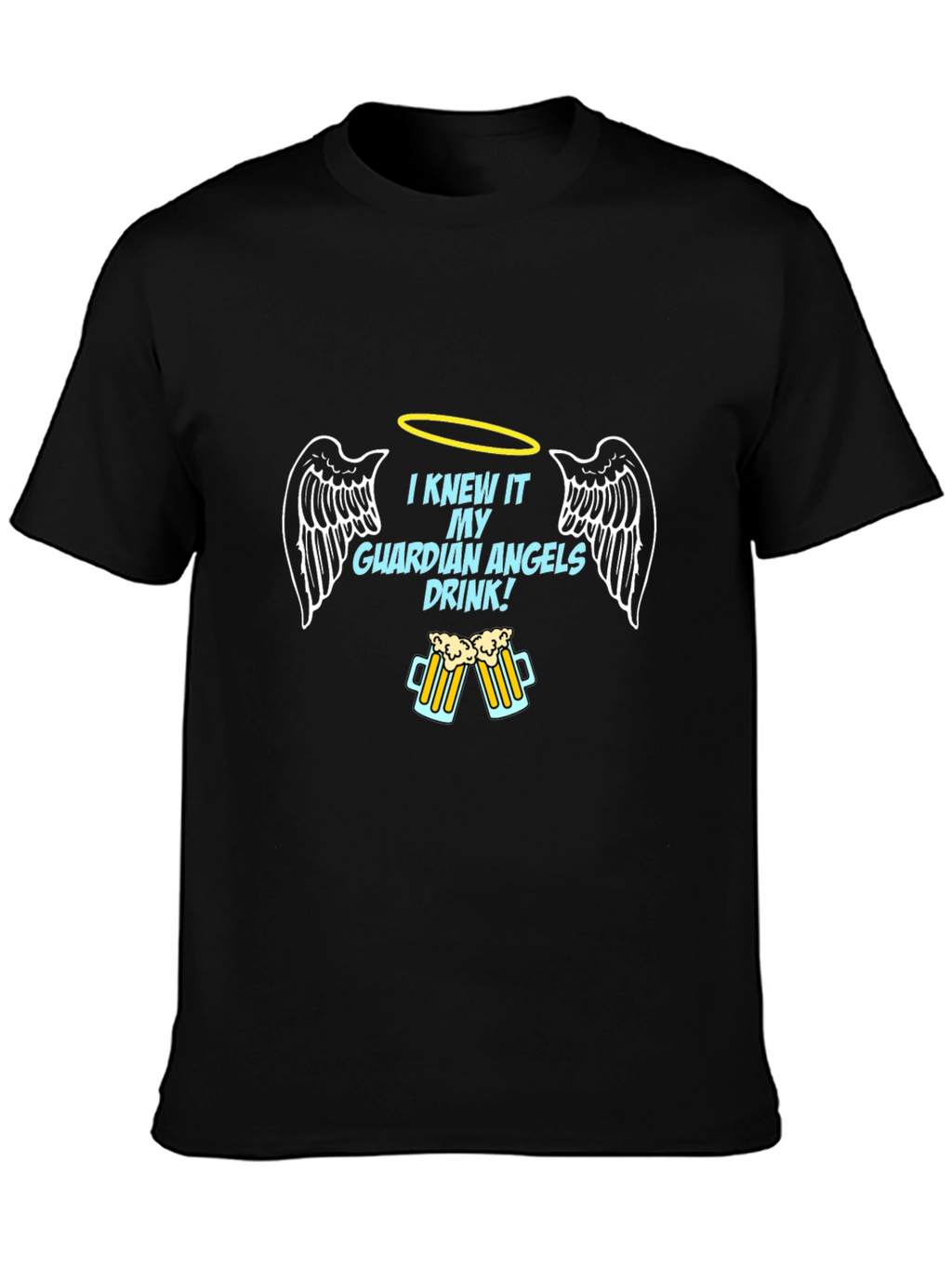 Guardian Angel Drink Black T-Shirt