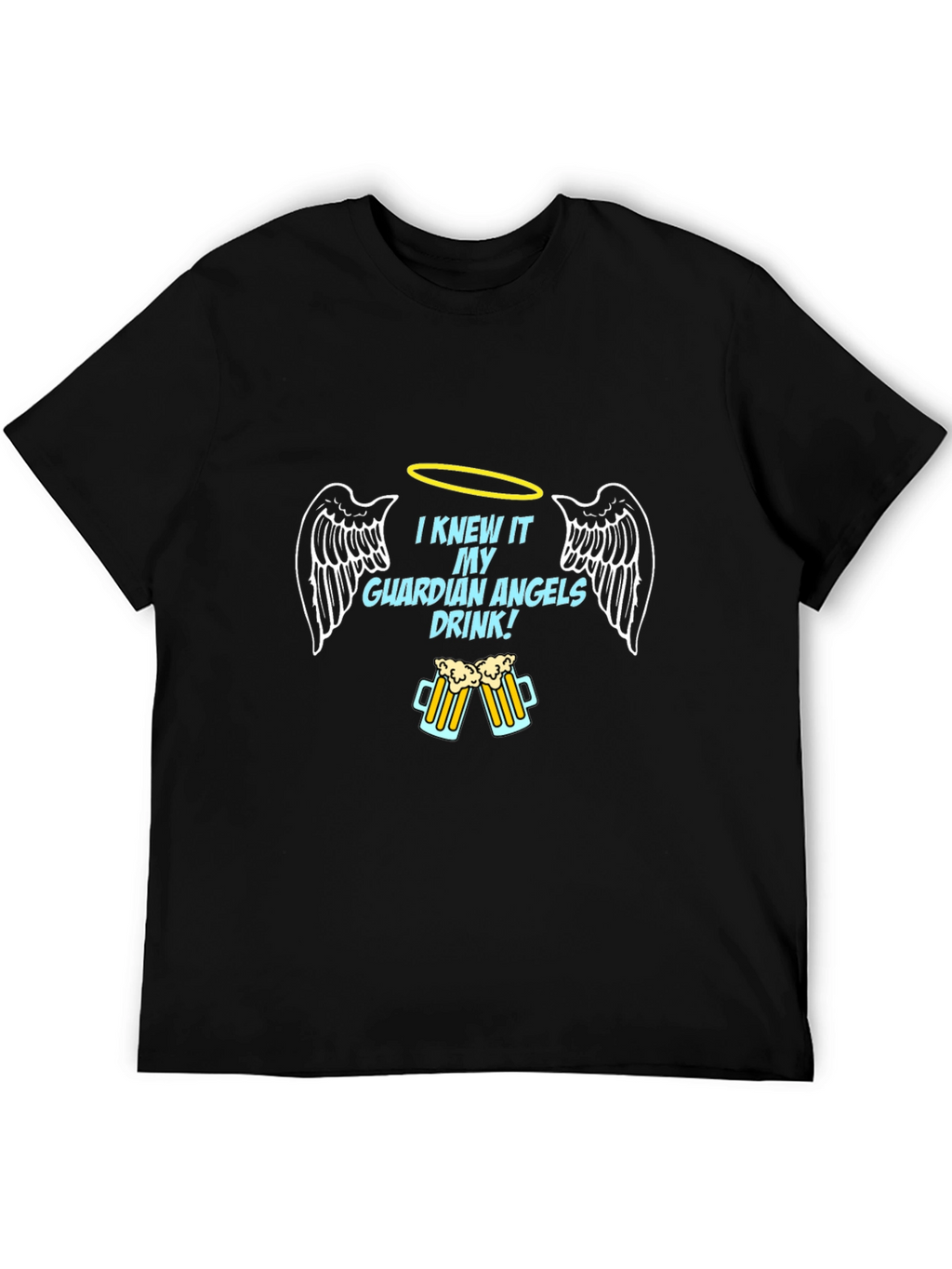 Guardian Angel Drink Black T-Shirt