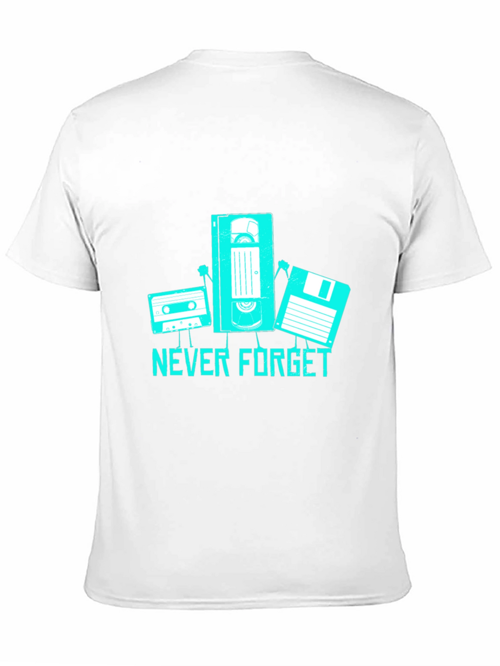 Never Forget Retro Tech Black T-Shirt