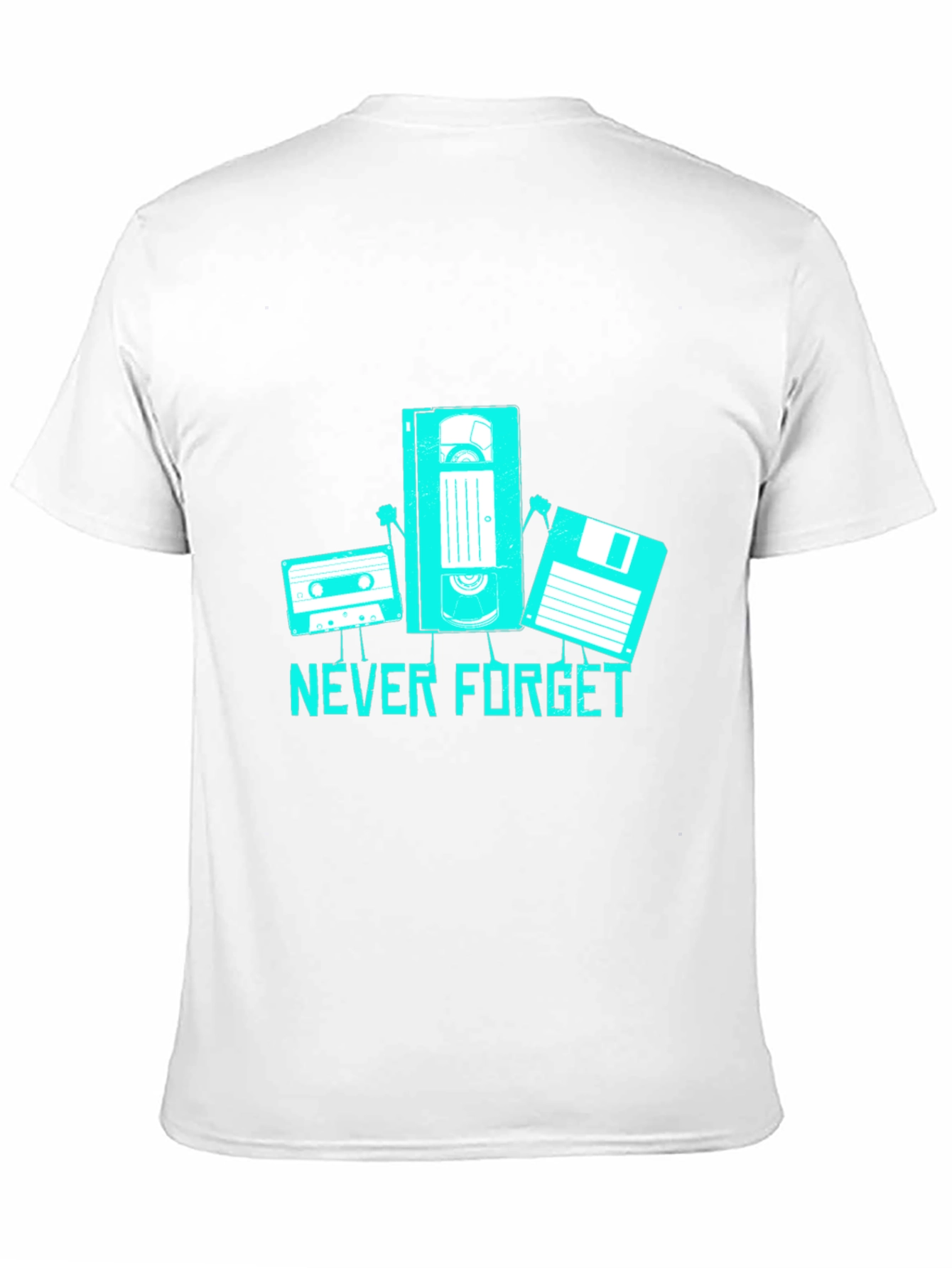 Never Forget Retro Tech Black T-Shirt
