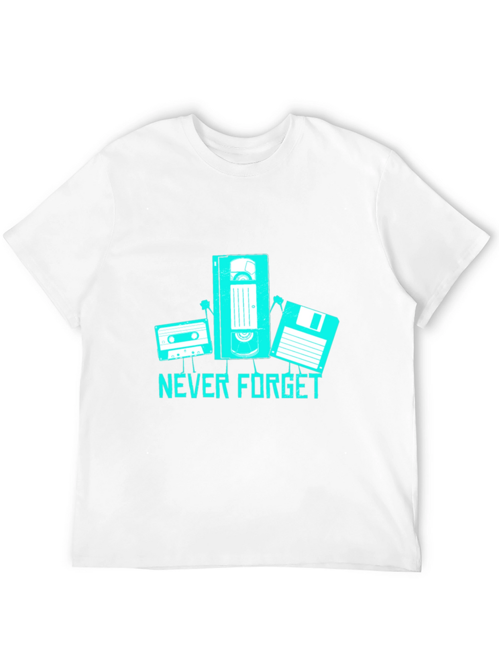 Never Forget Retro Tech Black T-Shirt