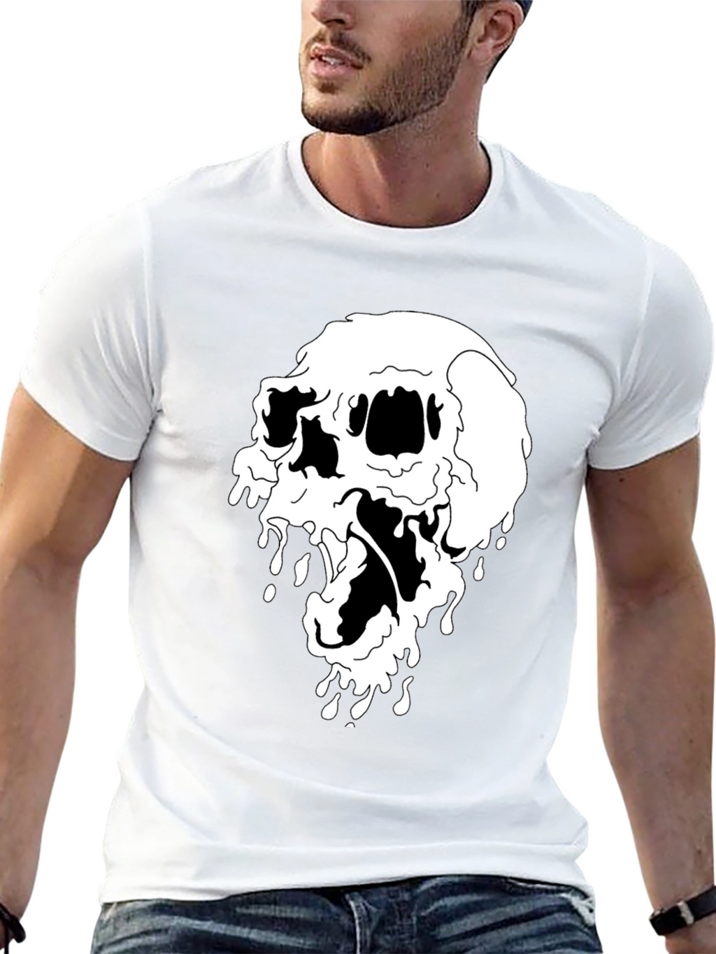 Skull Graphic Tee - Black