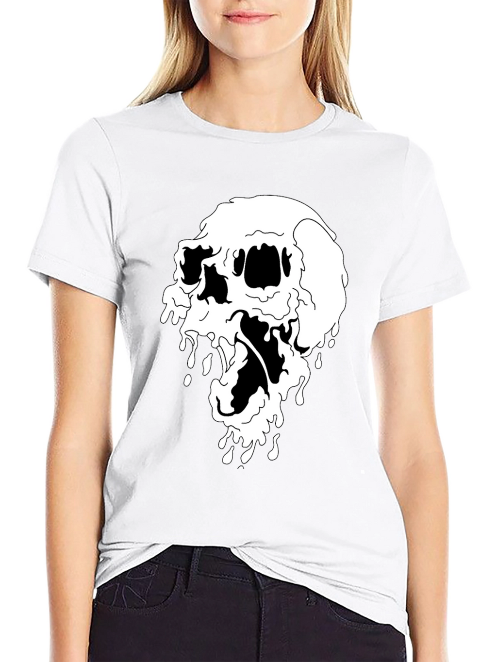 Skull Graphic Tee - Black