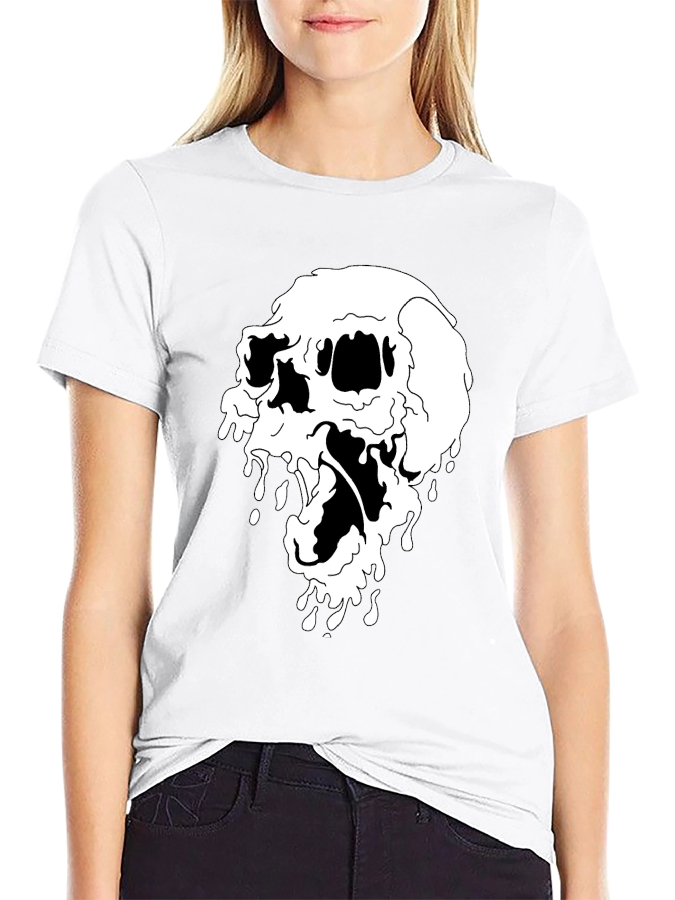 Skull Graphic Tee - Black