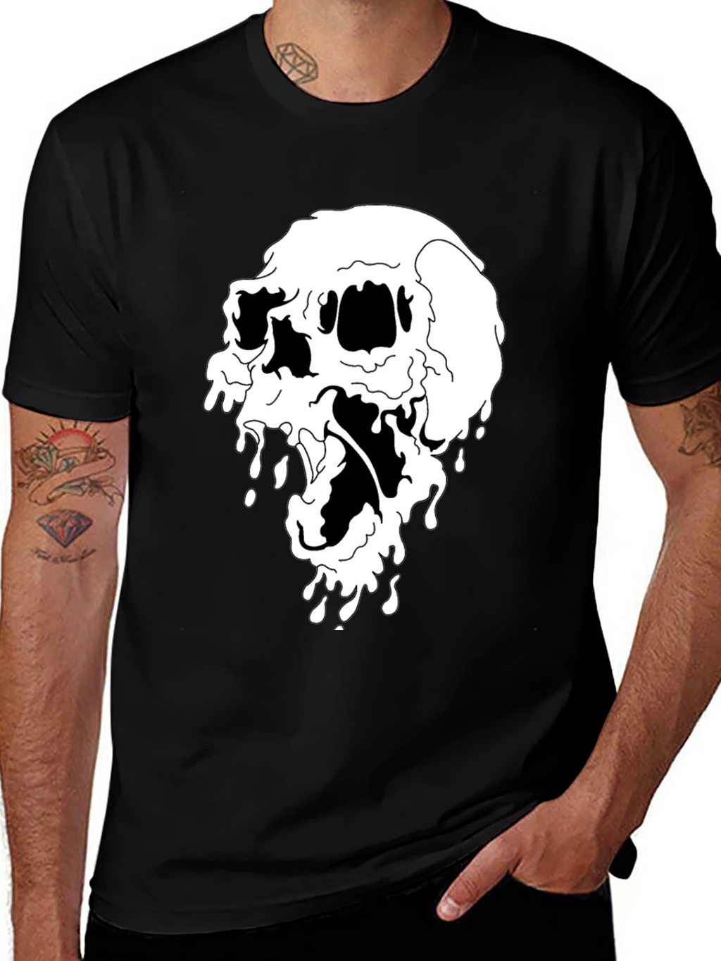 Skull Graphic Tee - Black