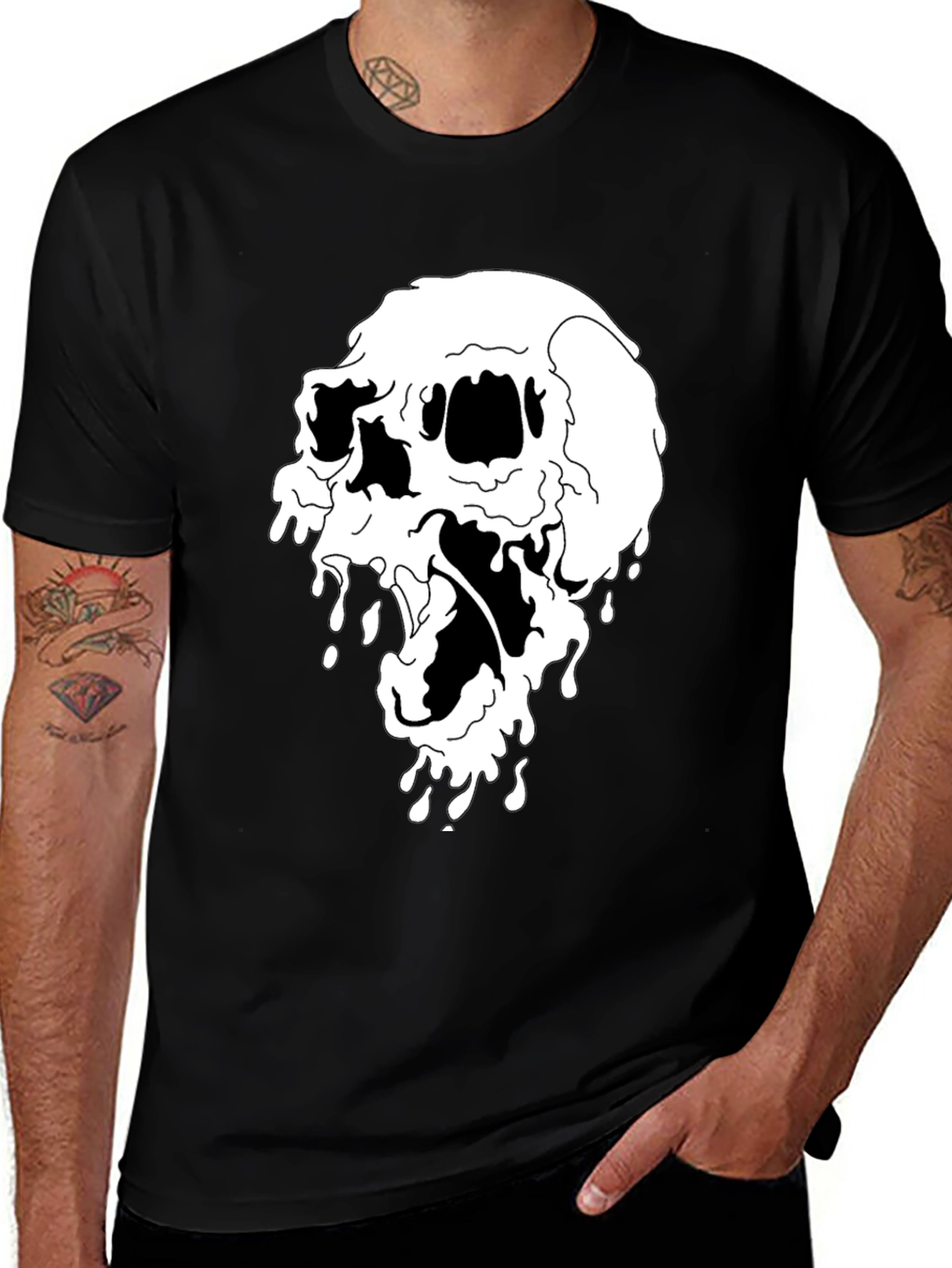 Skull Graphic Tee - Black