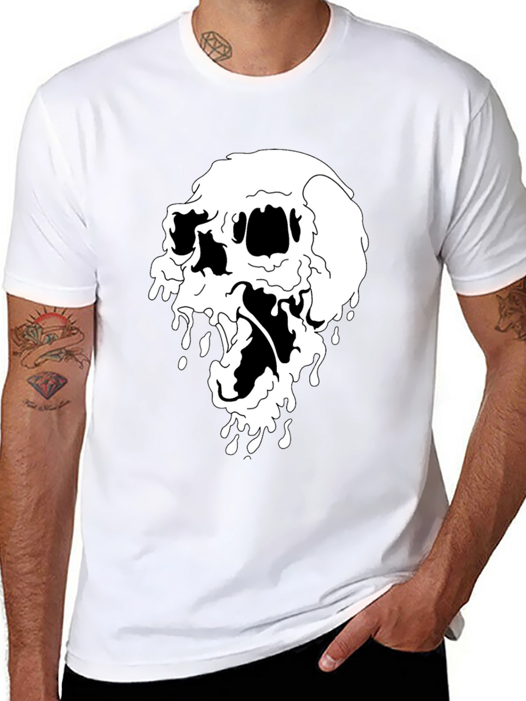 Skull Graphic Tee - Black