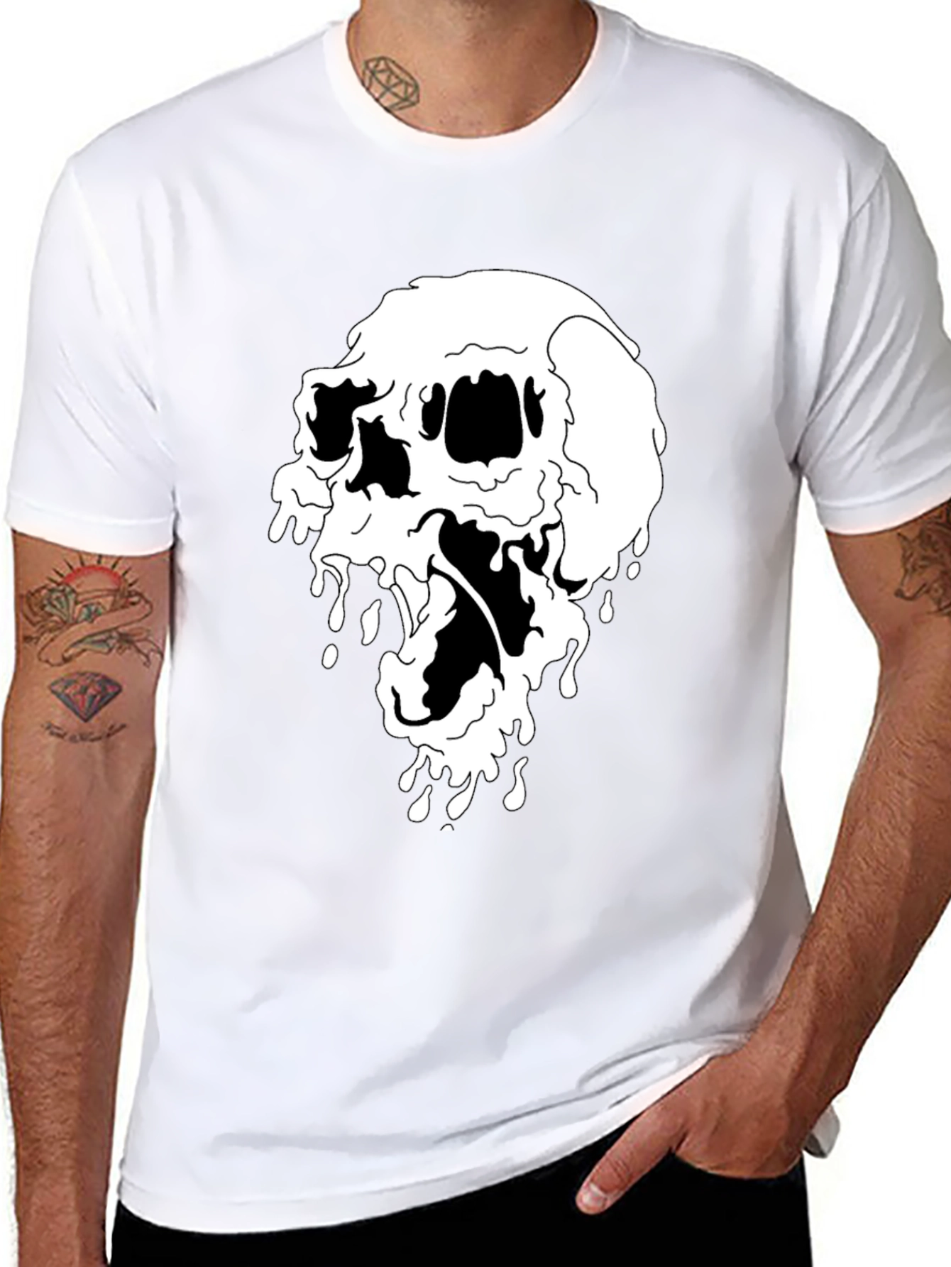 Skull Graphic Tee - Black