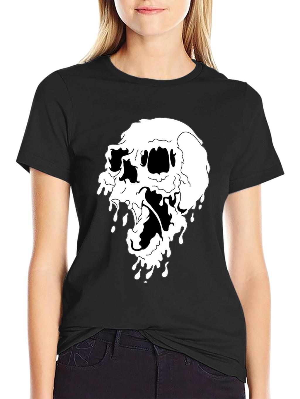 Skull Graphic Tee - Black