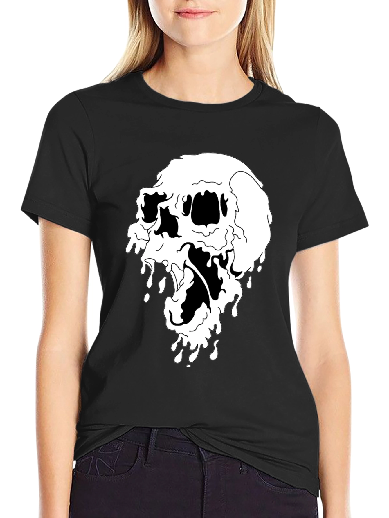 Skull Graphic Tee - Black