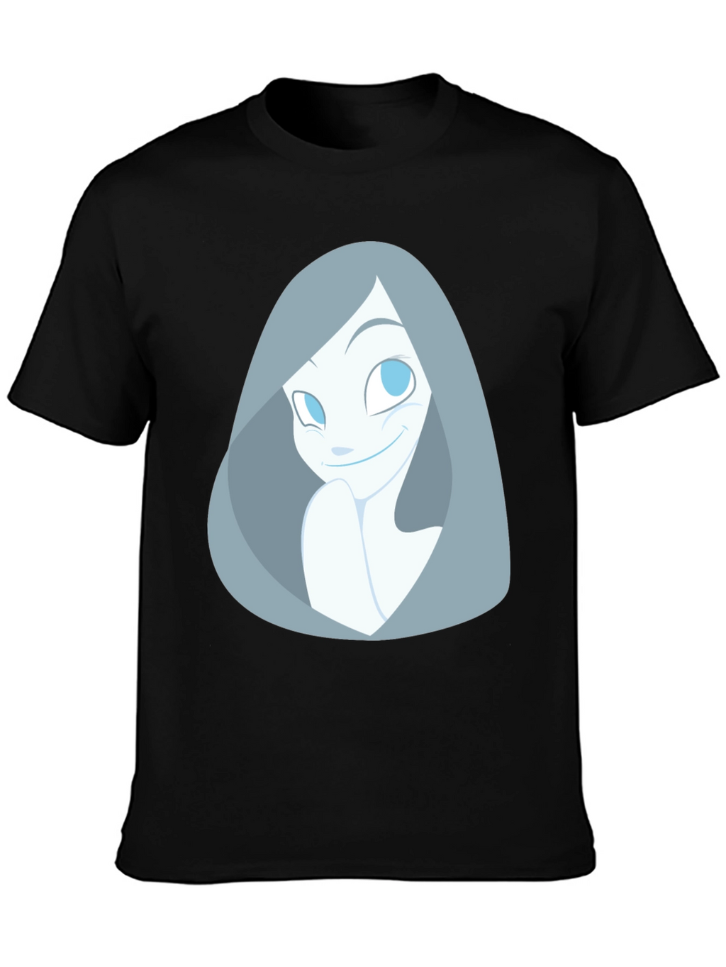 Cartoon Ghost Graphic Black T-Shirt
