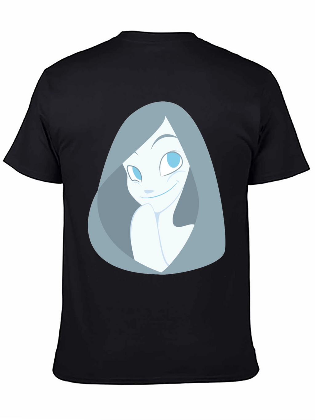 Cartoon Ghost Graphic Black T-Shirt