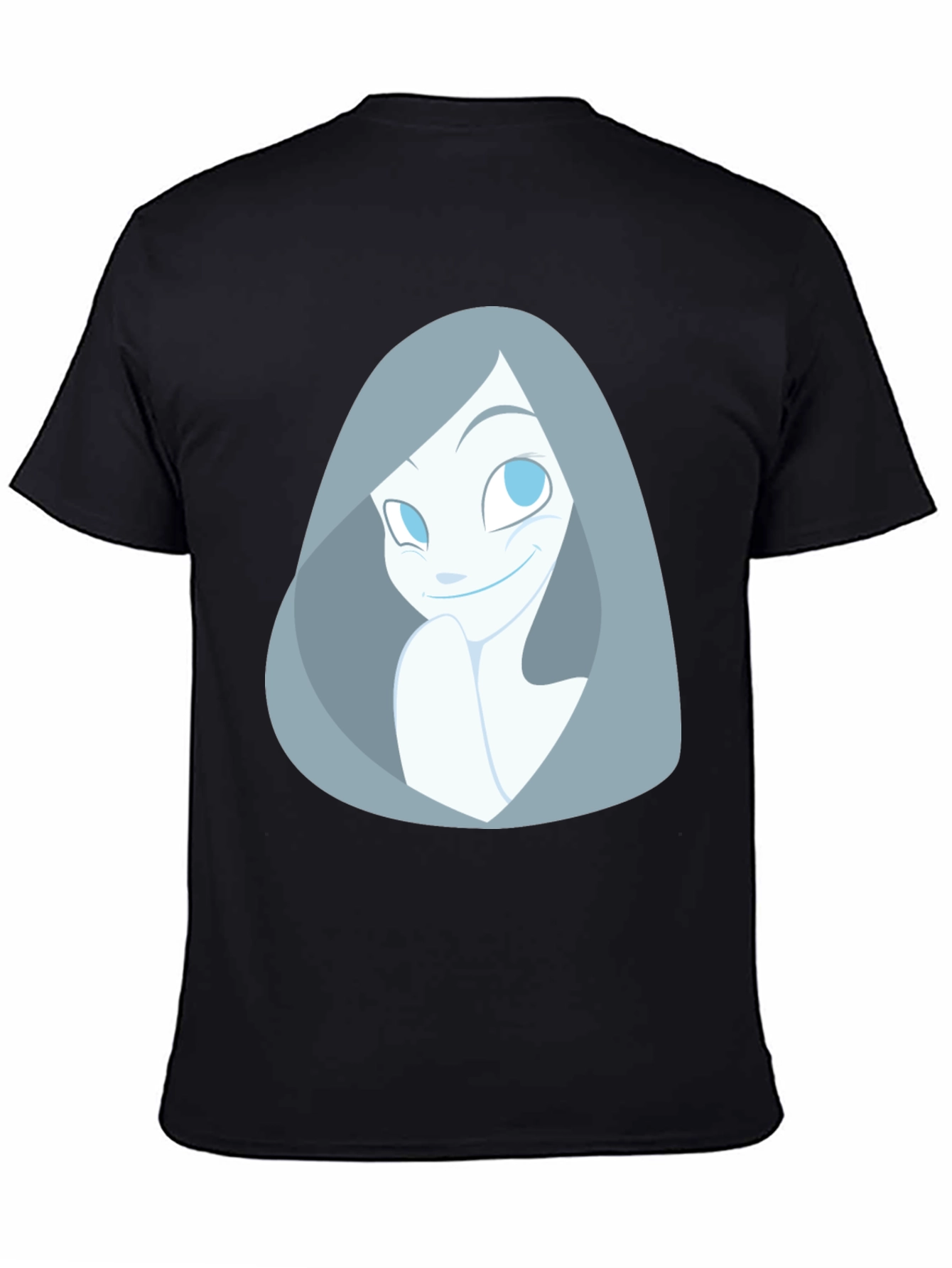 Cartoon Ghost Graphic Black T-Shirt