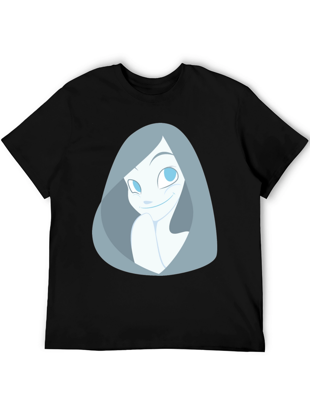 Cartoon Ghost Graphic Black T-Shirt