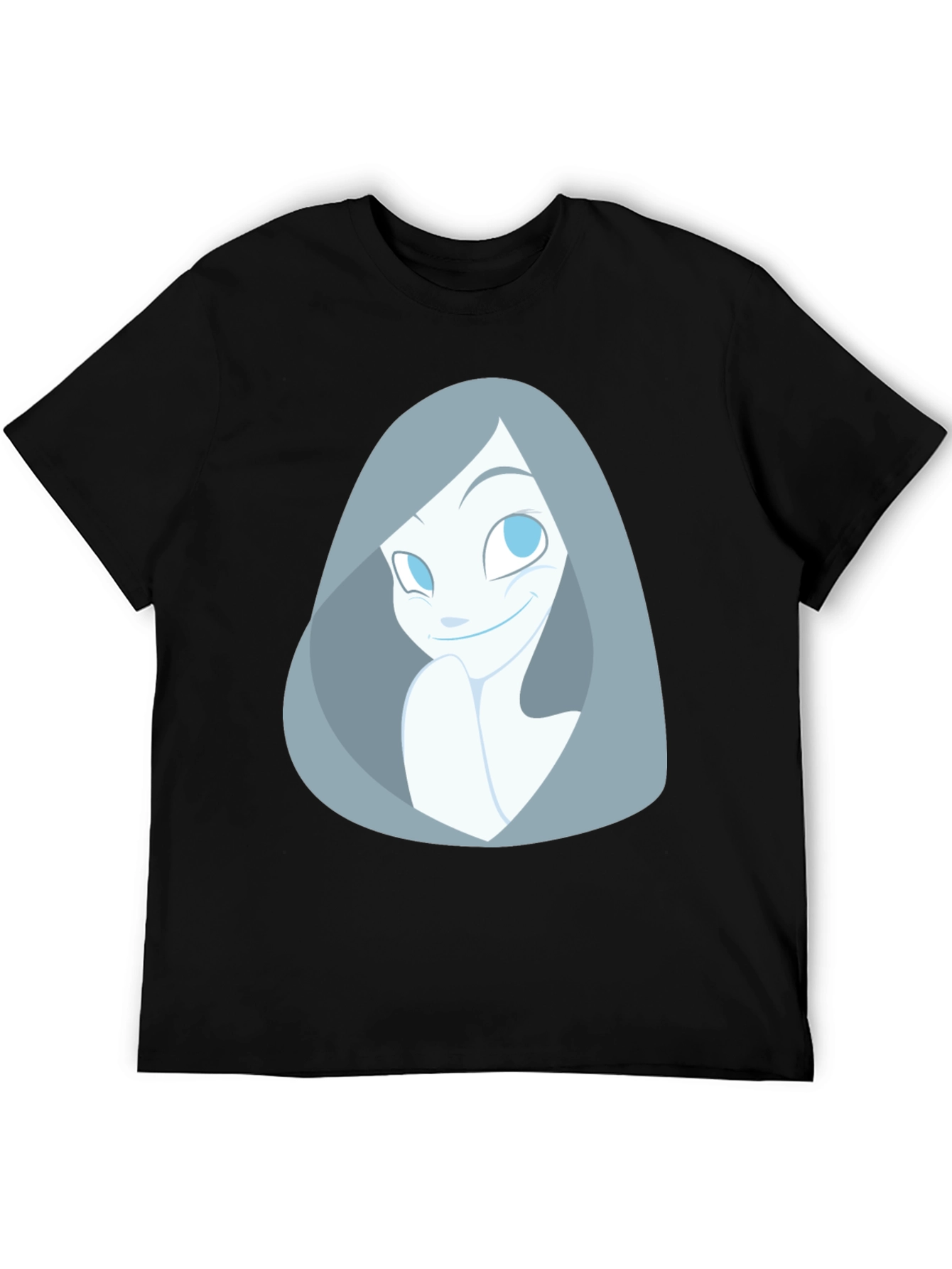 Cartoon Ghost Graphic Black T-Shirt
