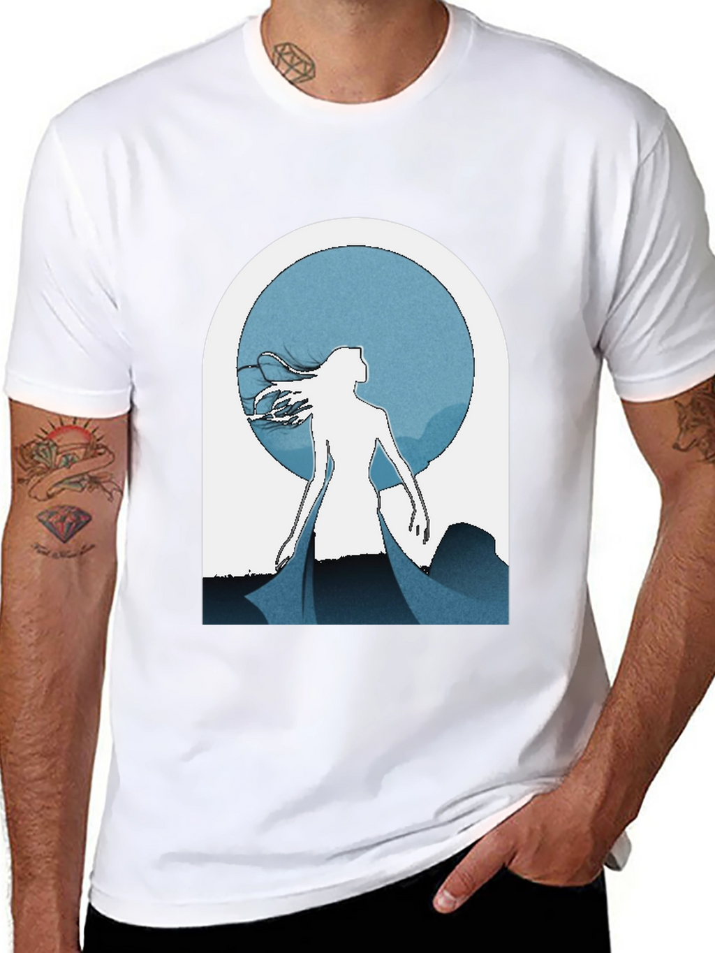 Woman in Moonlight Graphic Tee