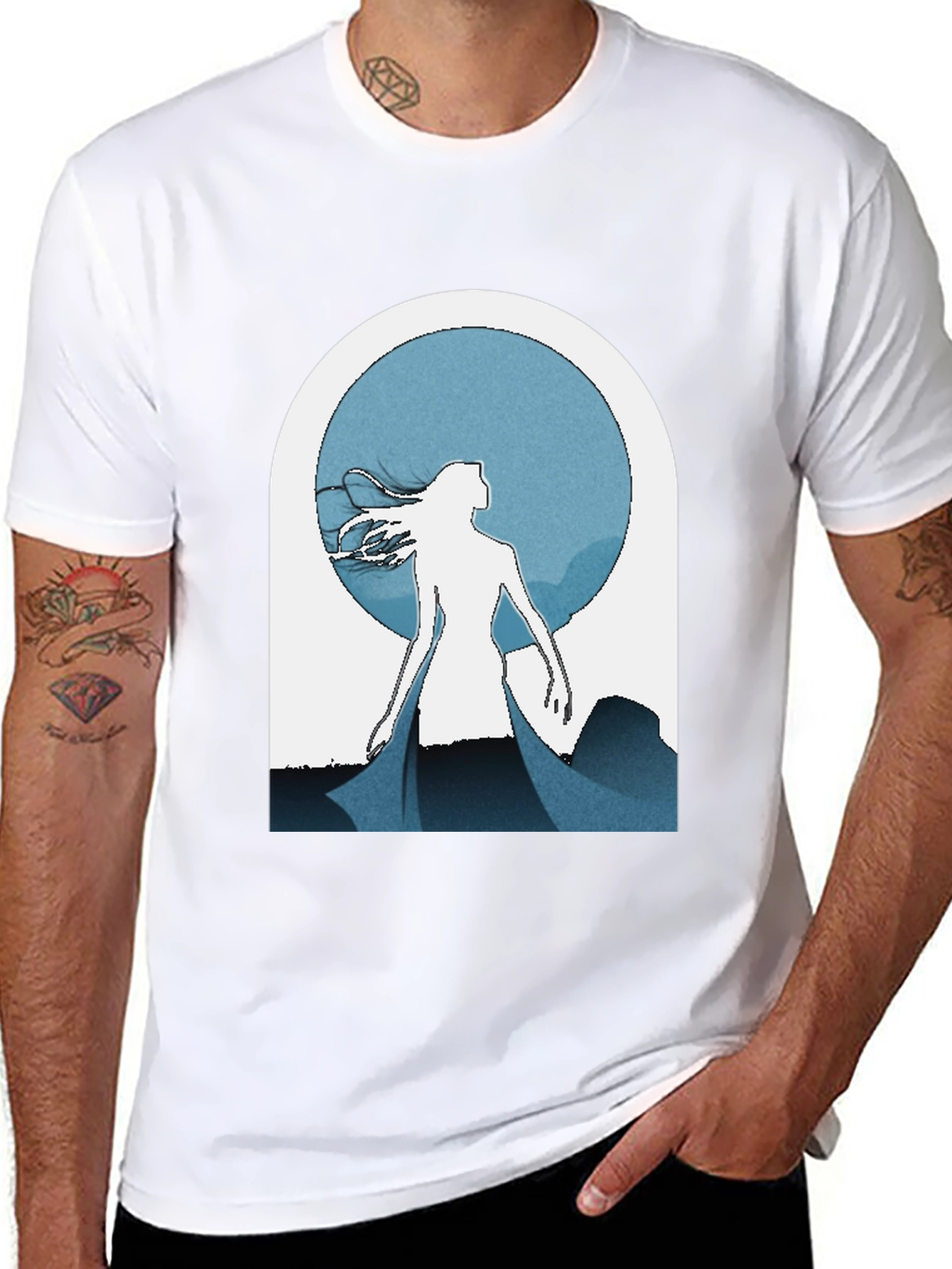 Woman in Moonlight Graphic Tee