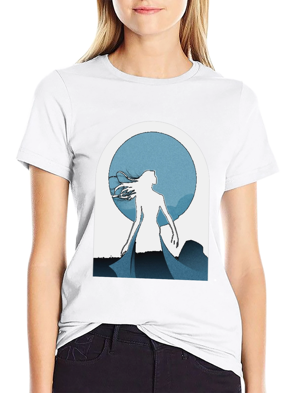 Woman in Moonlight Graphic Tee