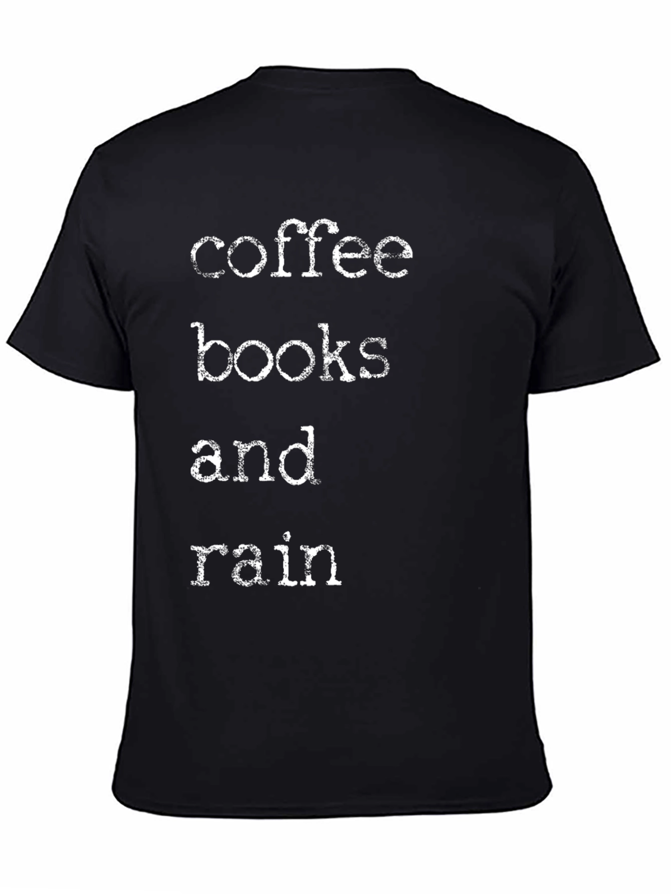 Coffee Books & Rain Graphic T-Shirt