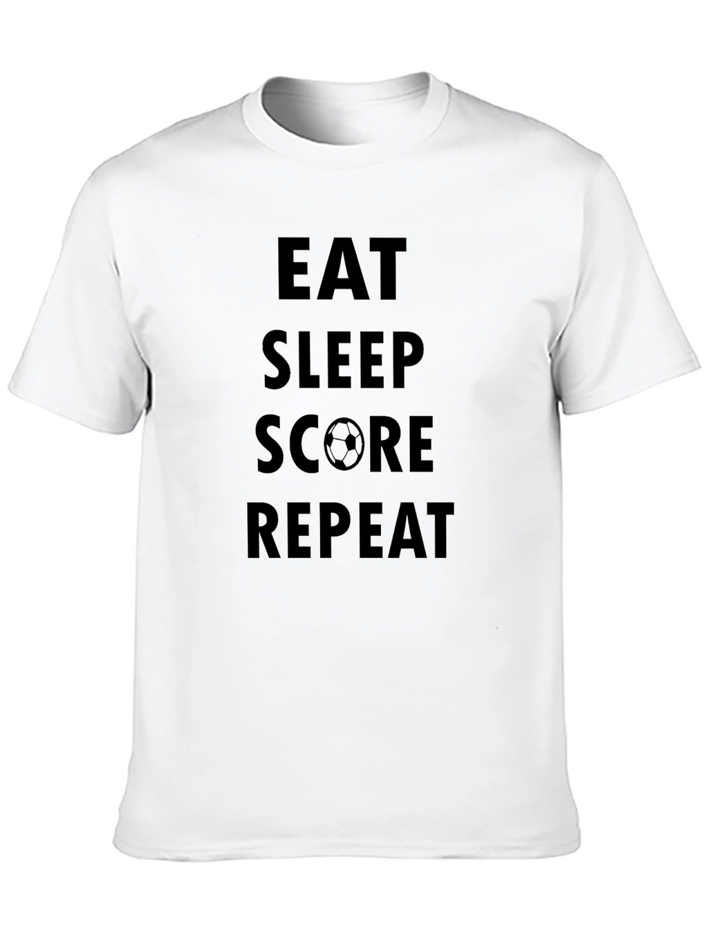 Eat Sleep Score Repeat Black T-Shirt