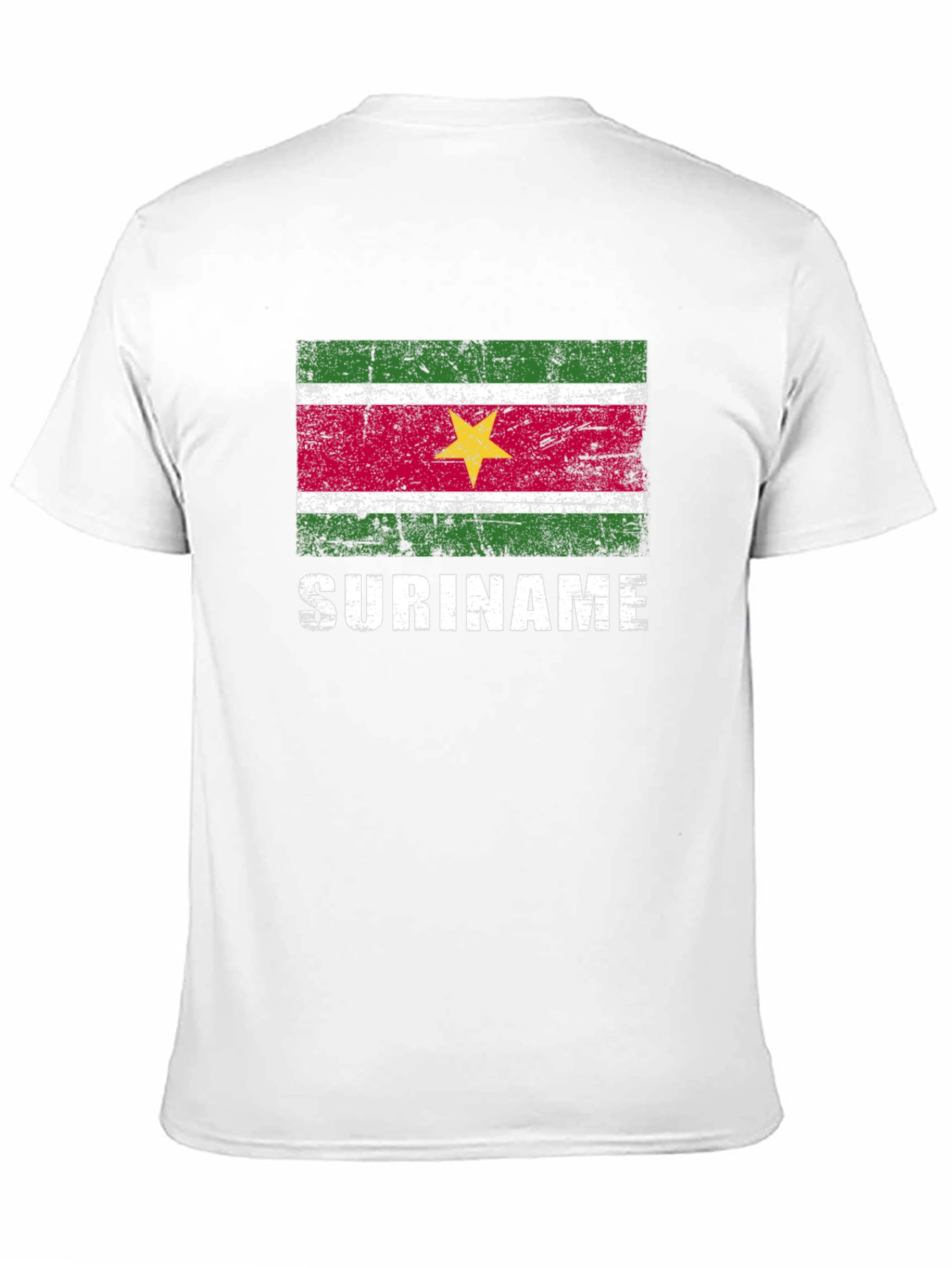 Suriname Flag T-Shirt - Distressed Design
