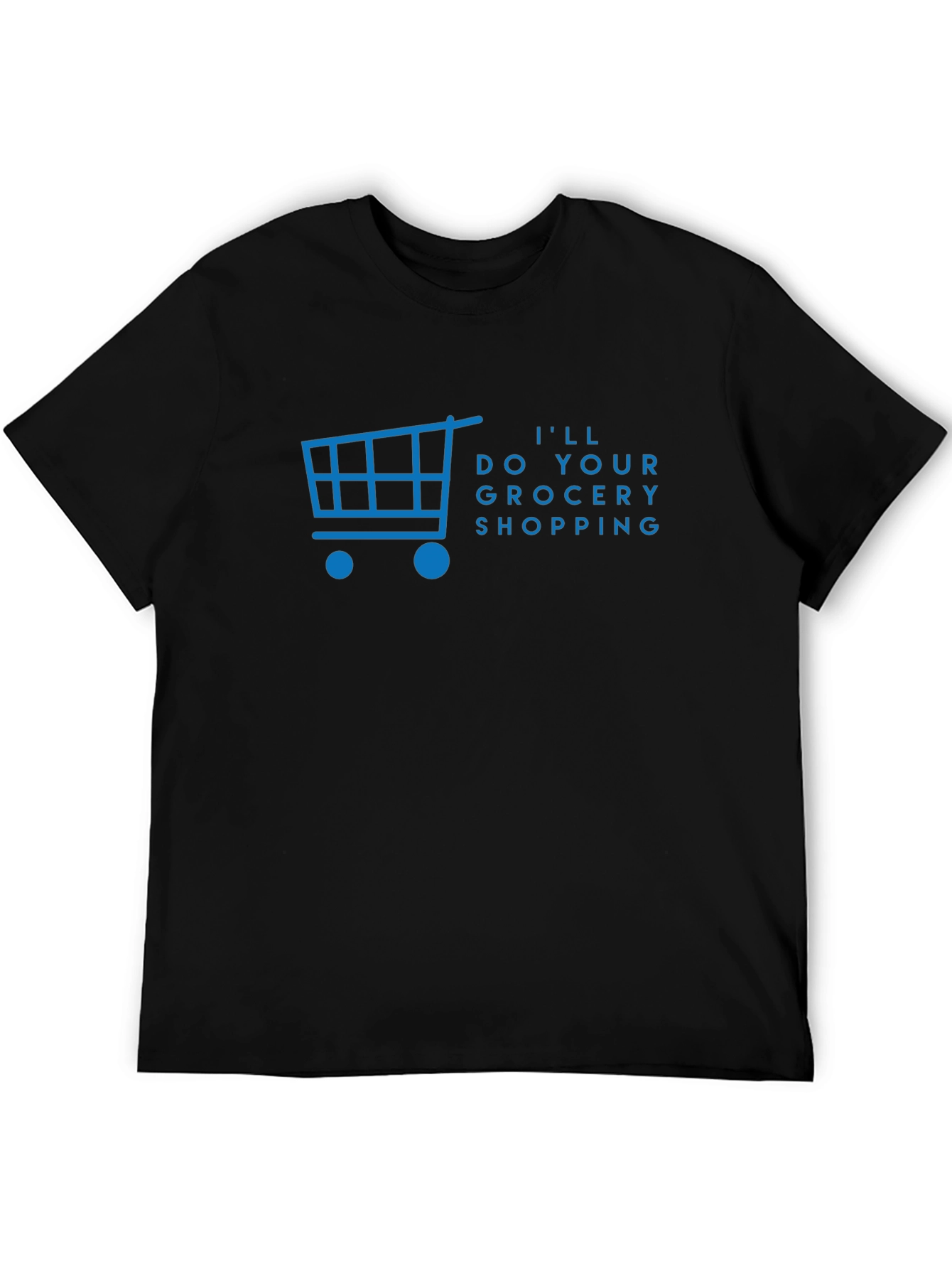 Grocery Shopping T-Shirt - Black Cotton Tee
