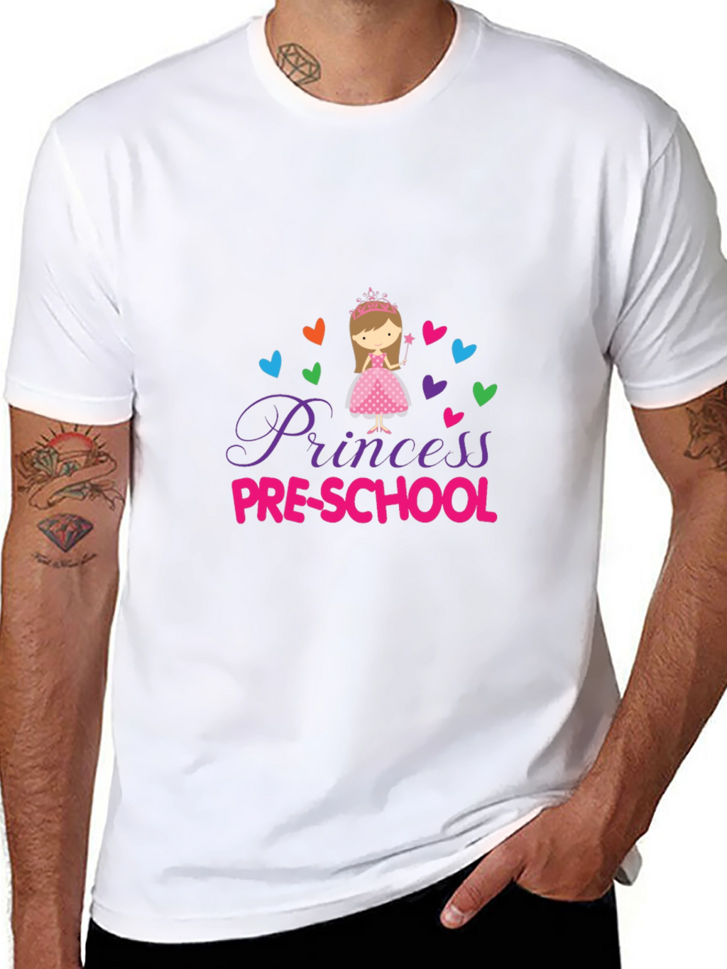 Princess Preschool Black T-Shirt