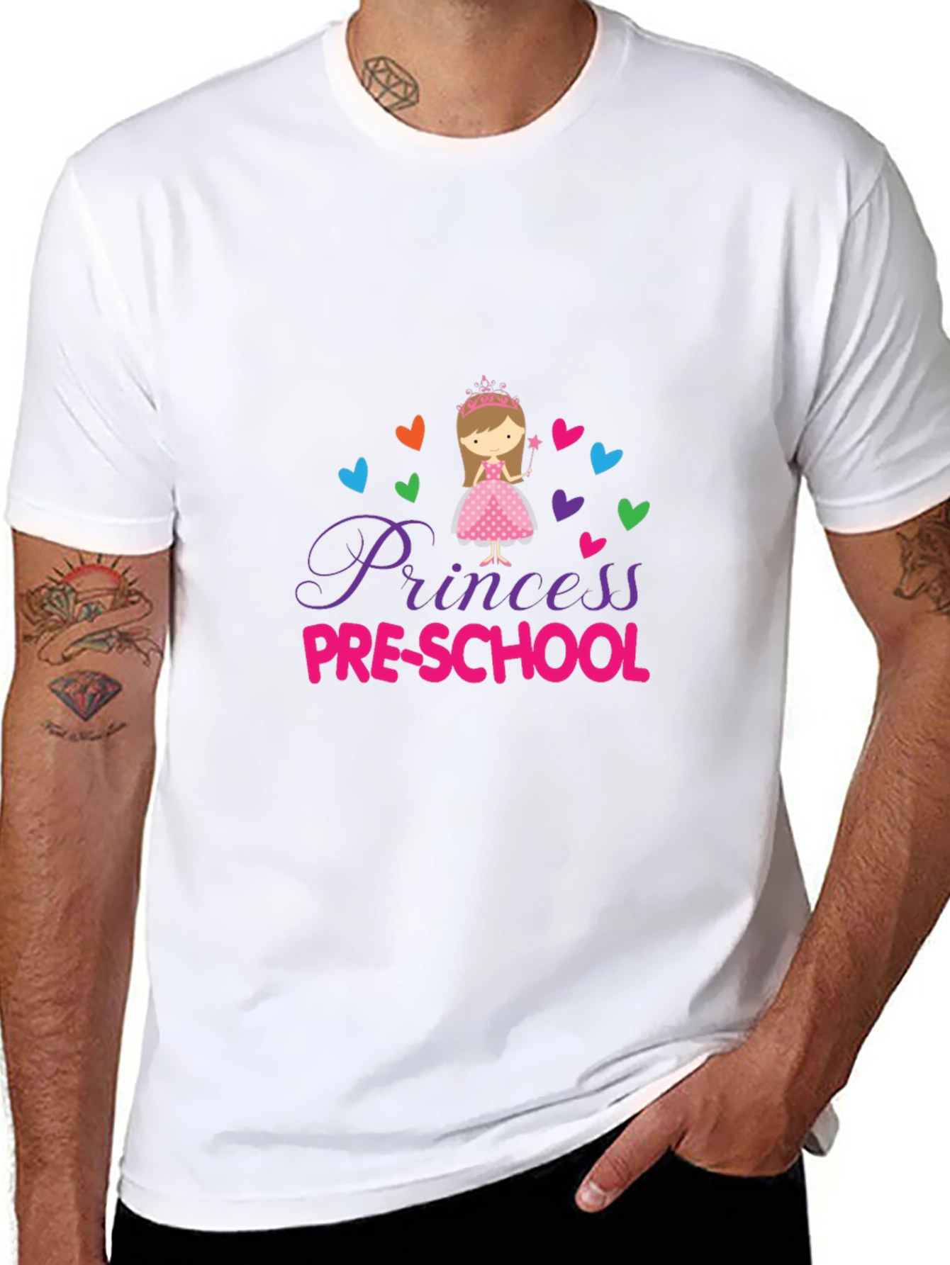 Princess Preschool Black T-Shirt