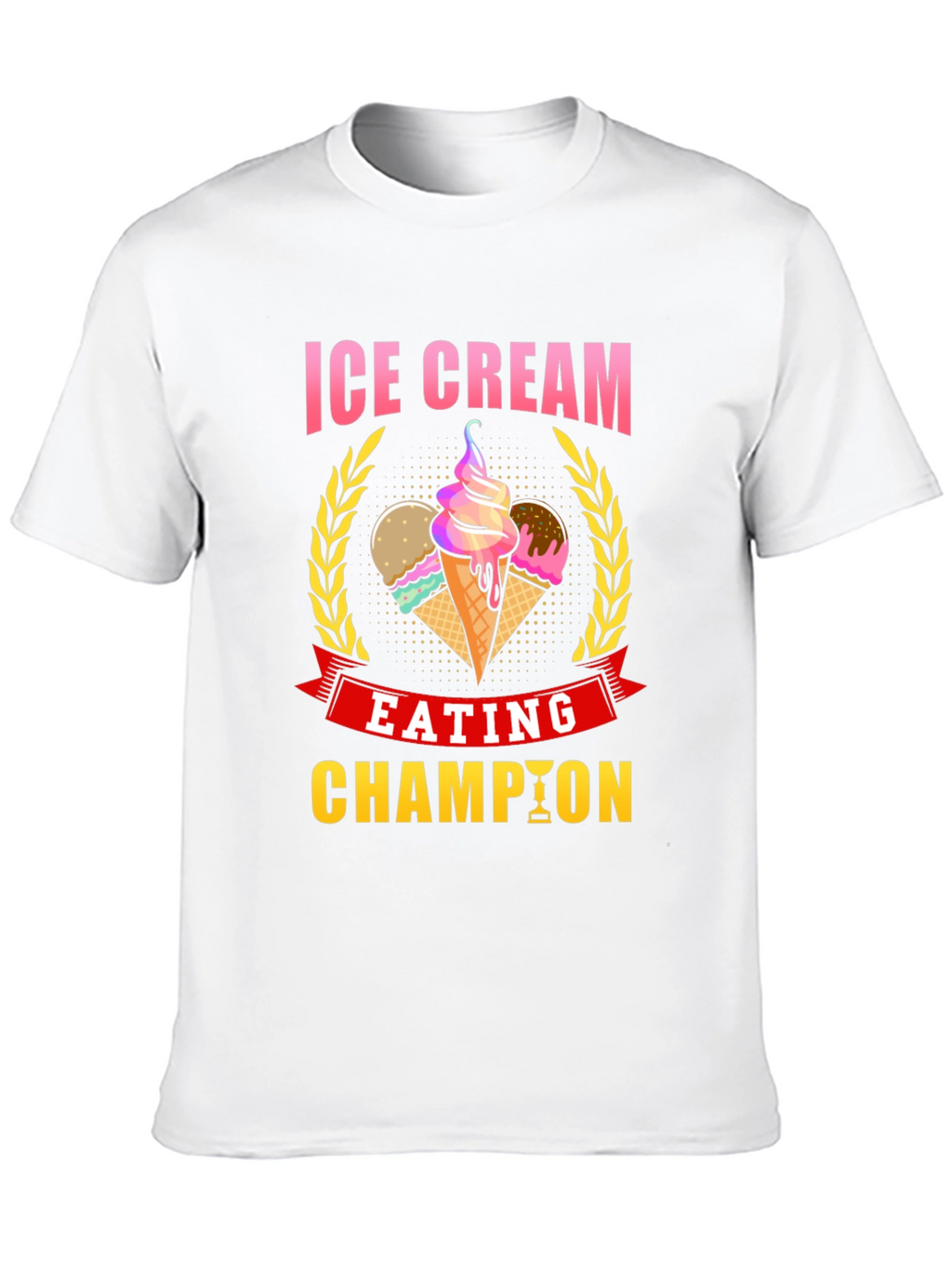 Ice Cream Eating Champion Black T-Shirt