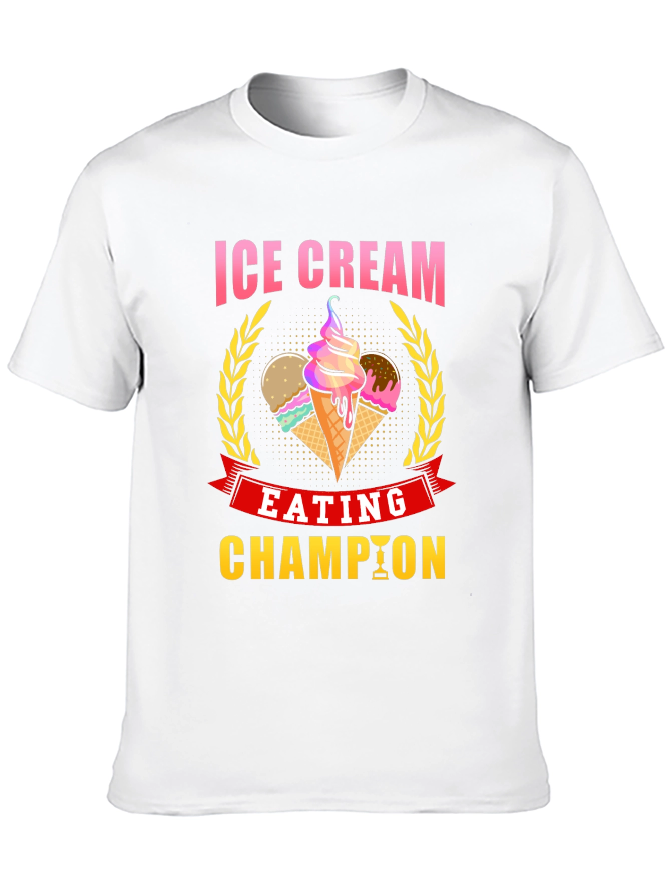 Ice Cream Eating Champion Black T-Shirt