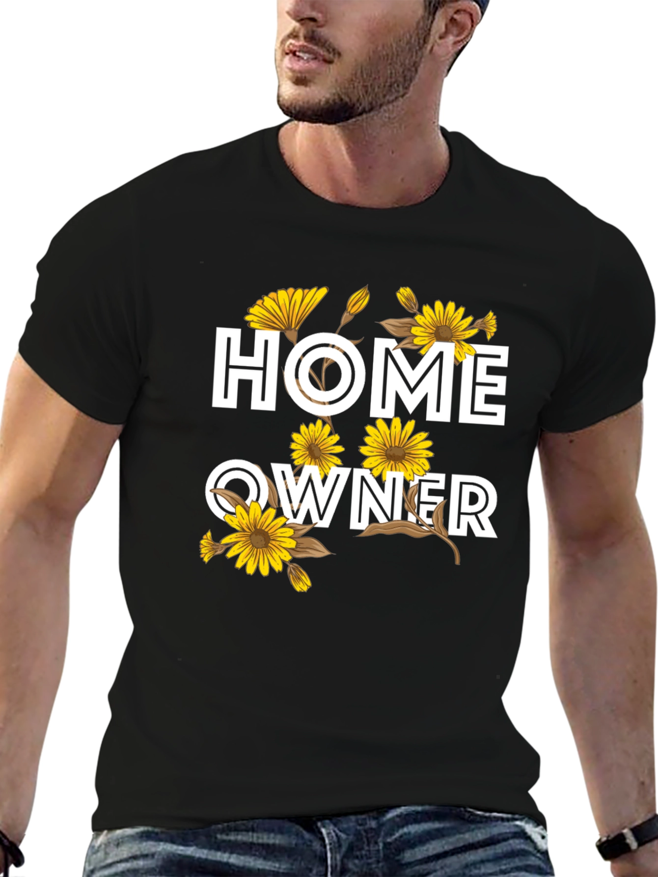 Homeowner Floral T-Shirt - Black Graphic Tee