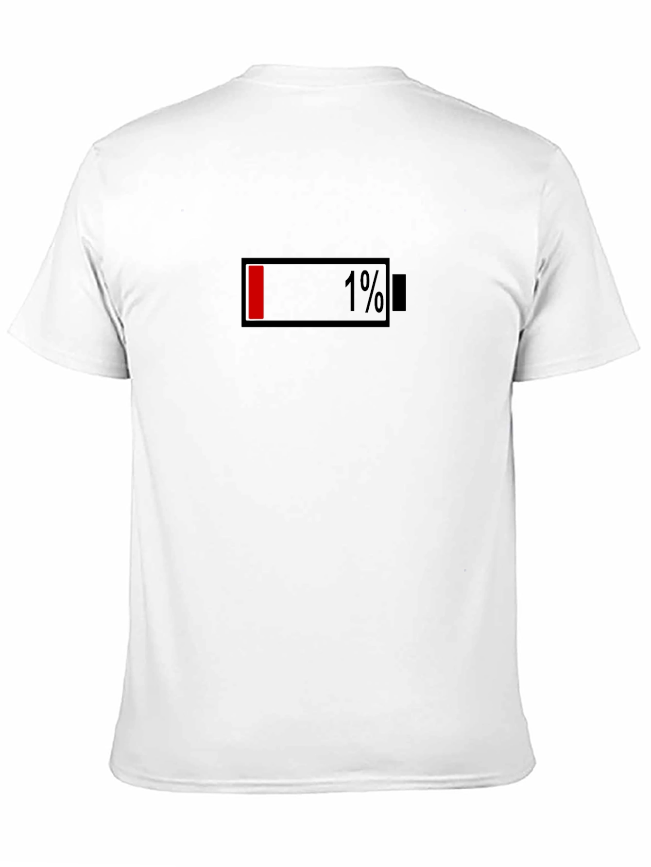 1% Battery Life Graphic T-Shirt - Black
