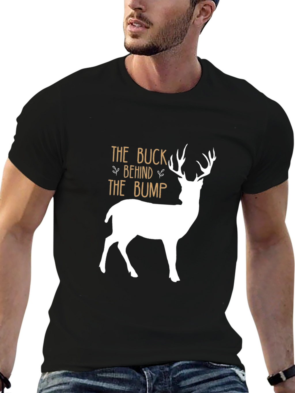 The Buck Behind The Bump T-Shirt - Black