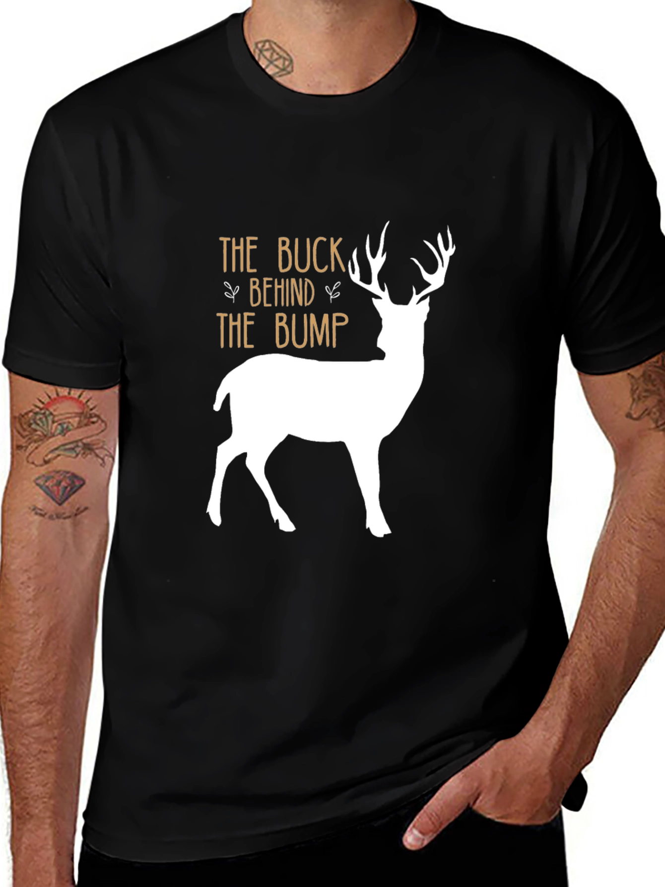 The Buck Behind The Bump T-Shirt - Black