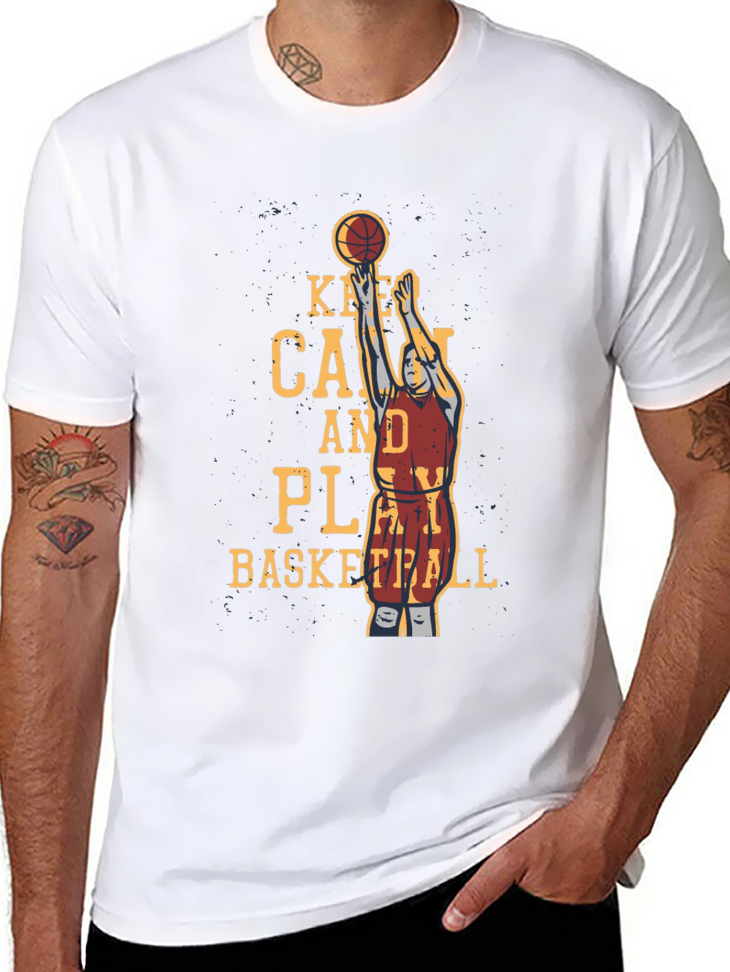 Basketball Graphic T-Shirt - Keep Calm and Play