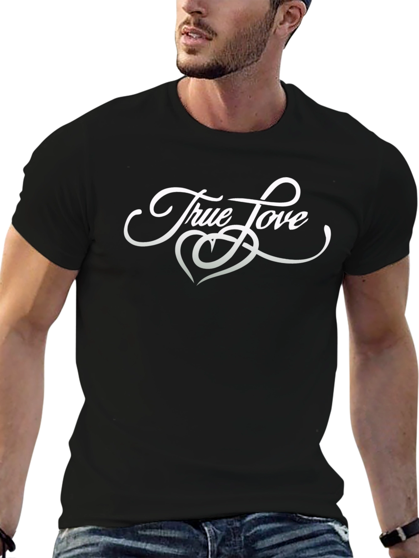 True Love Graphic Tee - Stylish Black T-Shirt