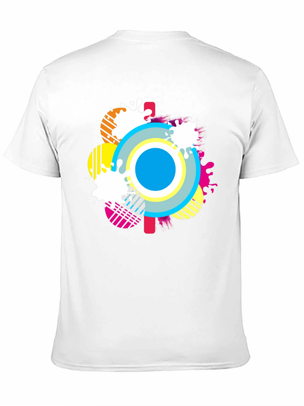 Abstract Graphic Tee - Mens Casual Black T-Shirt