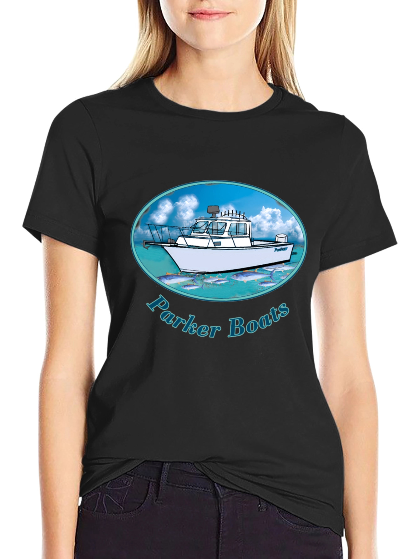 Parker Boats T-Shirt - Black Graphic Tee